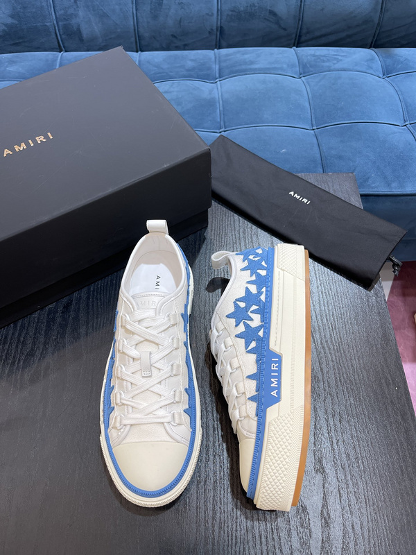 Amiri* Appliquéd Leather and Canvas Sneakers