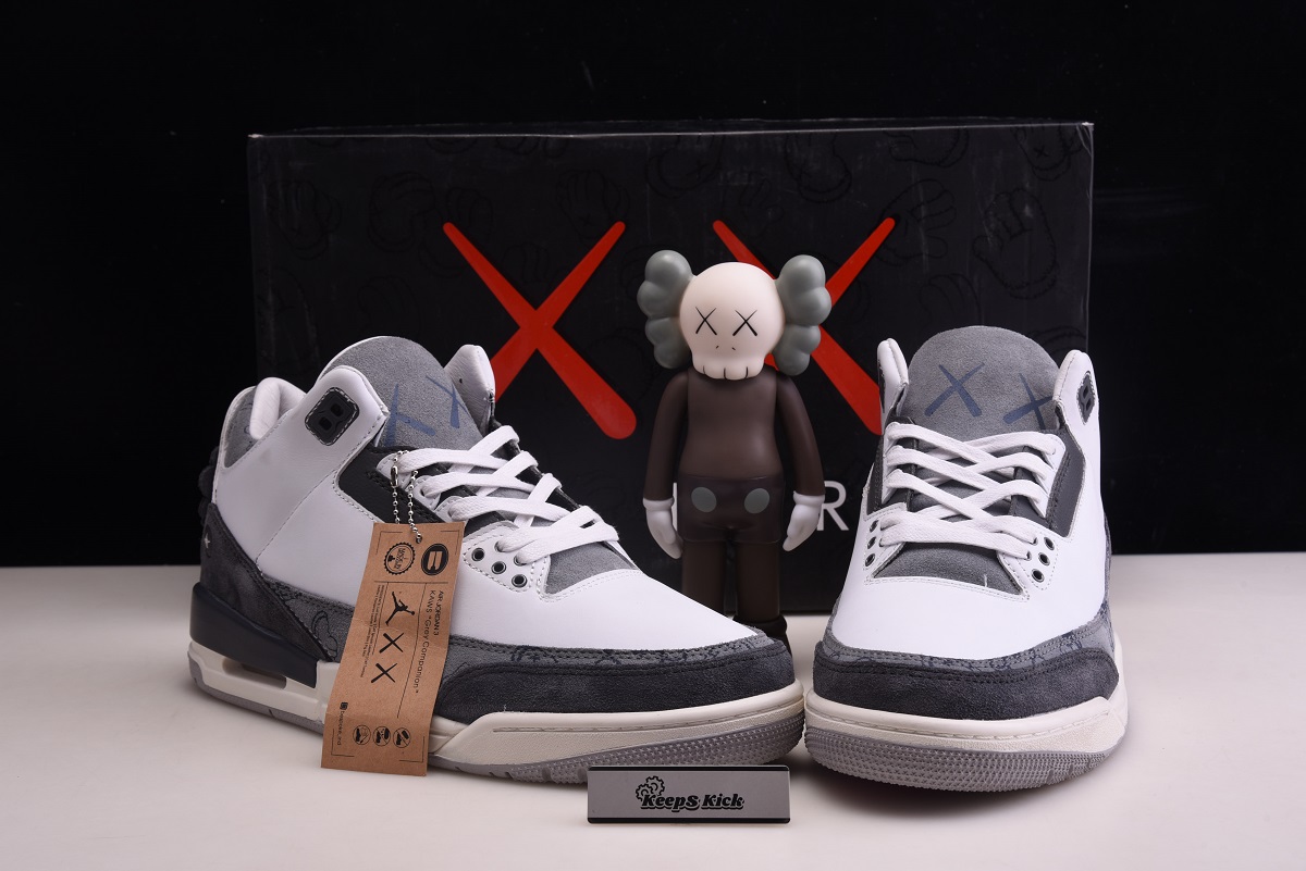 KAWS x Air Jordan 3 Company Grey