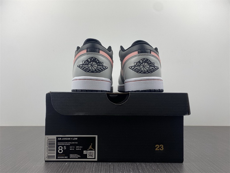 Air Jordan 1 Low White Grey Black Pink 553558-062