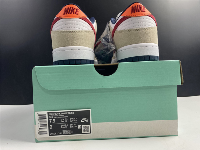 Nike Dunk Low Pro SB White/Varsity Crimson 304292-161