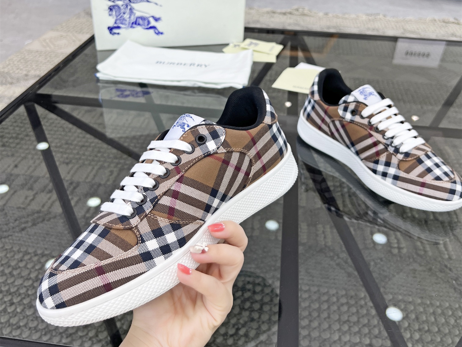 Burberry Check Terrace Sneakers