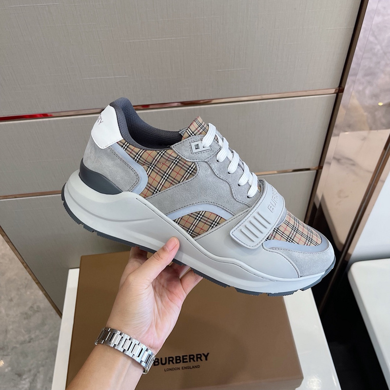 Burberry Vintage Check, Leather and Mesh Sneakers