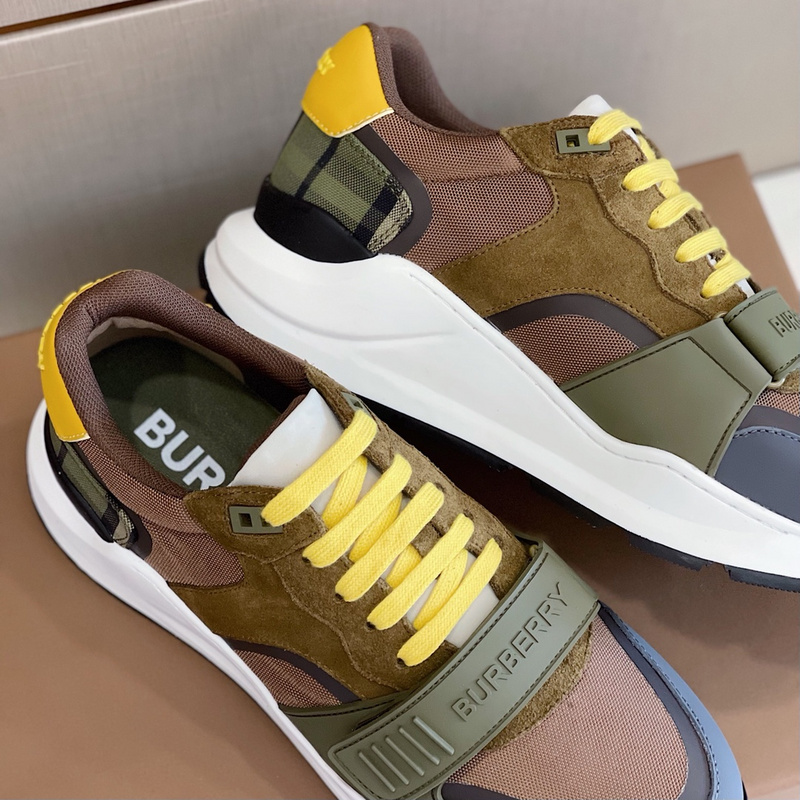 Burberry Vintage Check, Leather and Mesh Sneakers