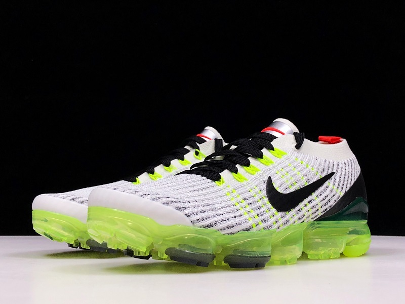 Nike Air VaporMax Flyknit 3 White Black Volt Bright Crimson AJ6900-100