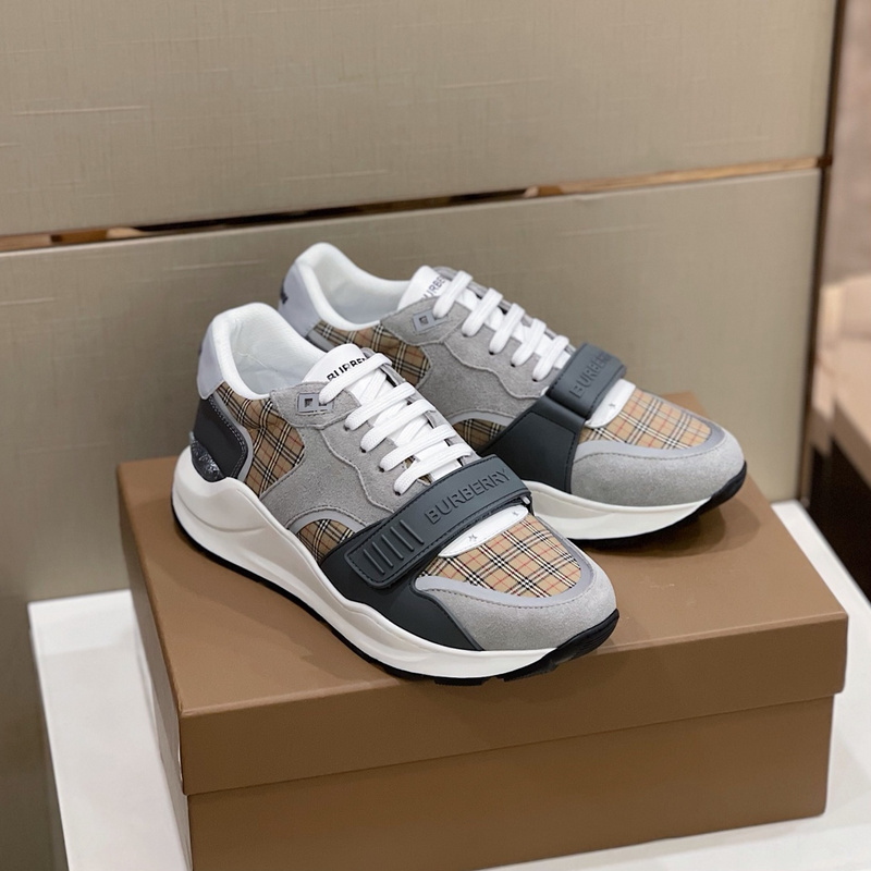 Burberry Vintage Check, Leather and Mesh Sneakers