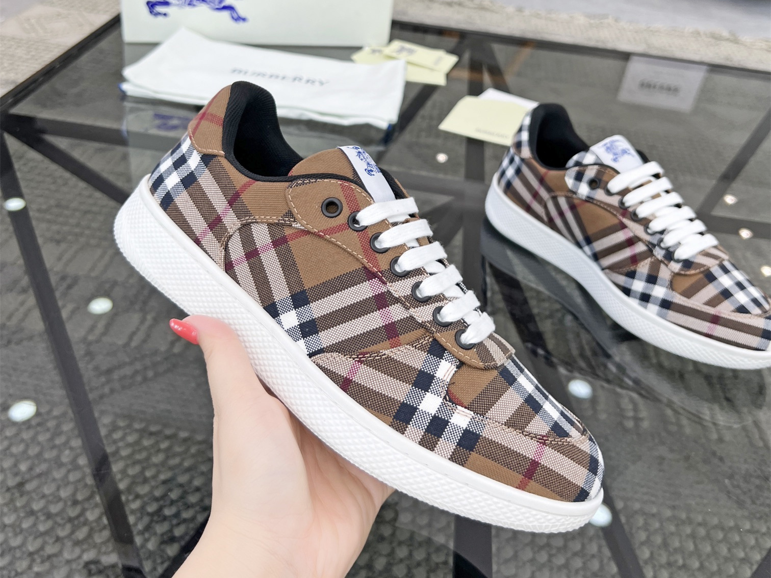 Burberry Check Terrace Sneakers