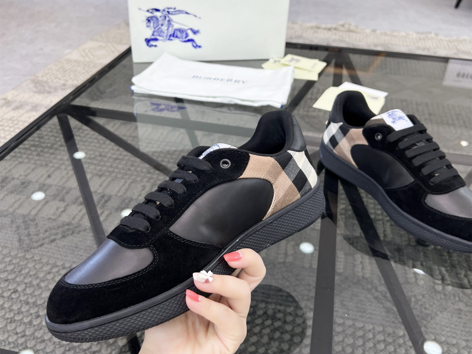 Burberry Check Terrace Sneakers