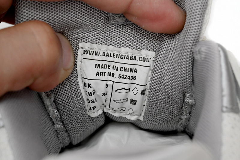 Balenciaga Tess S.White Grey Red 542436 W3DB2 7663