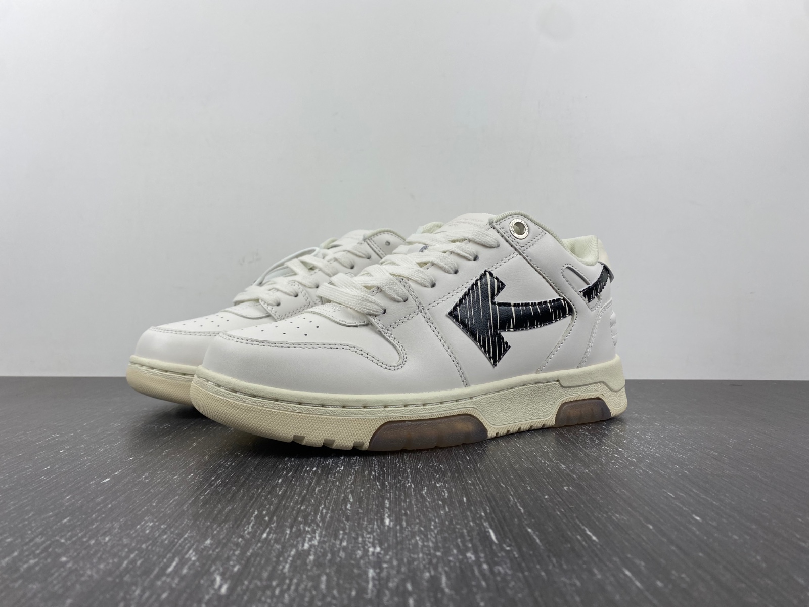 OFF-WHITE Out Of Office leather sneakers