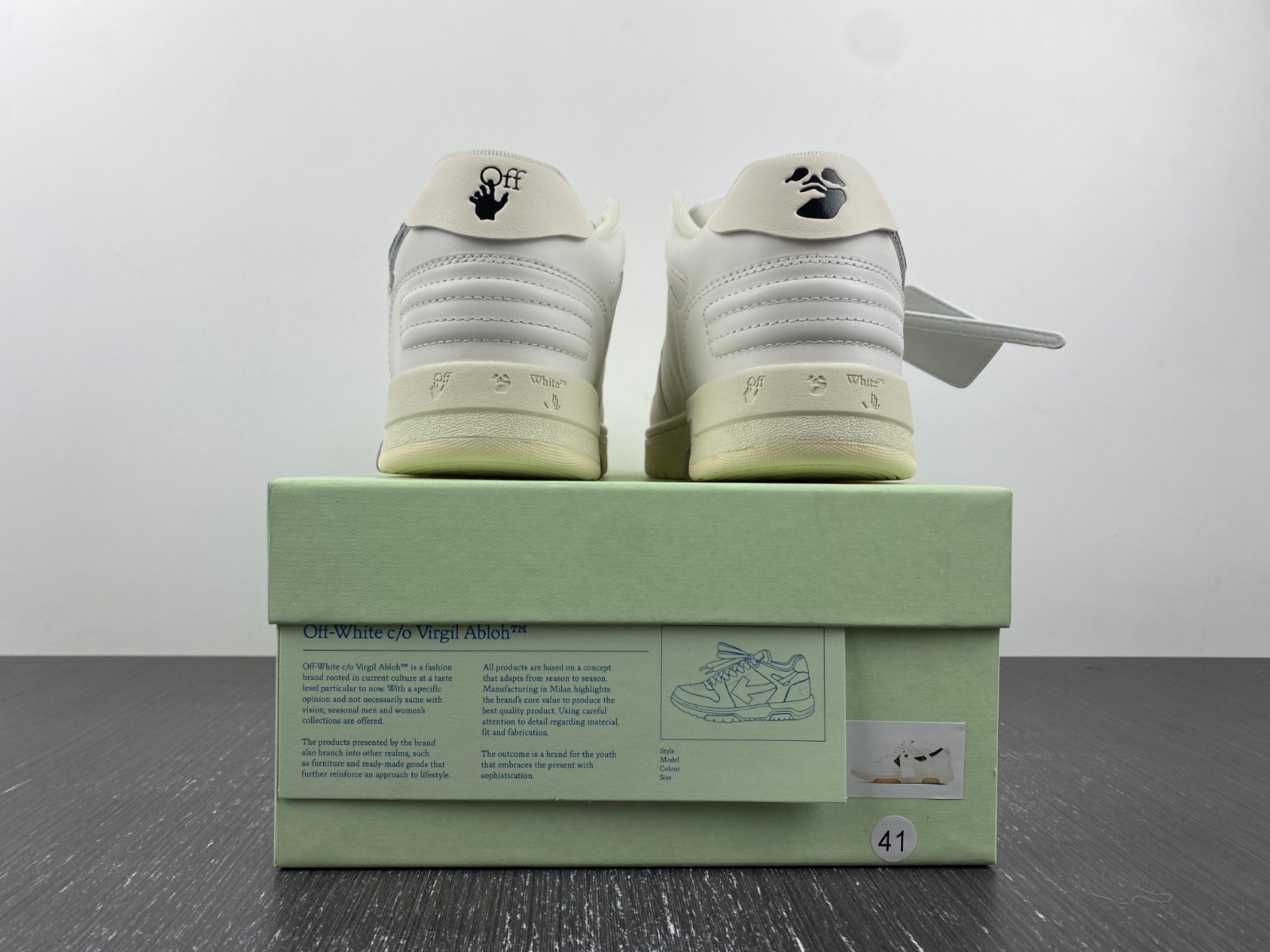 OFF-WHITE Out Of Office leather sneakers