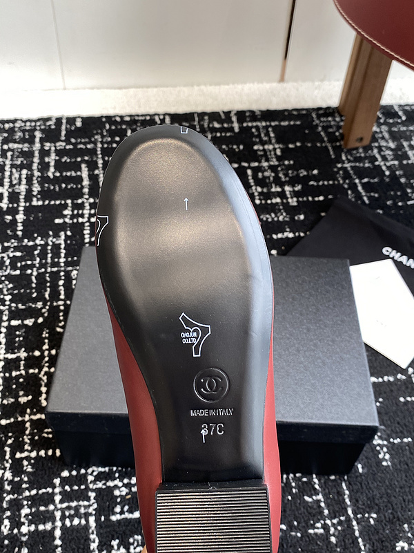 Chanel  Leather CC Logo Loafers