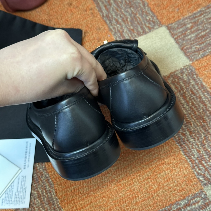 Chanel  Leather CC Logo Loafers