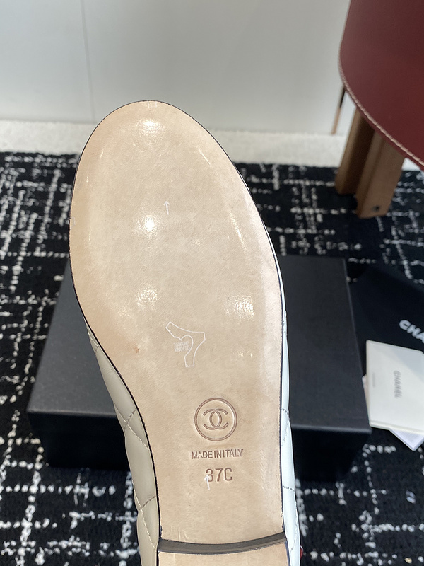 Chanel  Leather CC Logo Loafers
