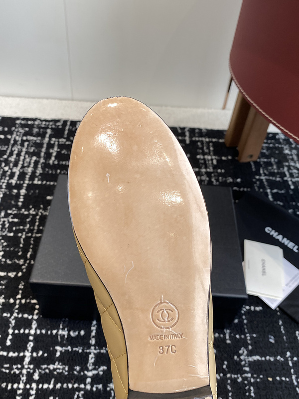 Chanel  Leather CC Logo Loafers