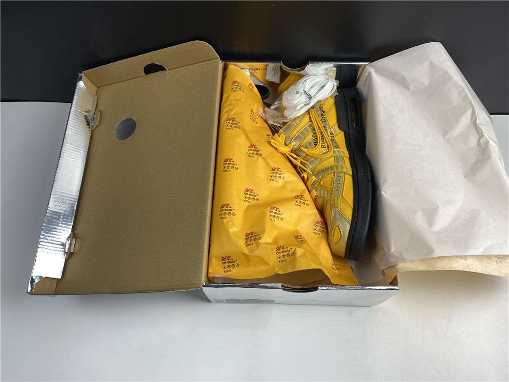 OFF-WHITE x Nike Air Rubber Dunk  University Gold CU6015-100