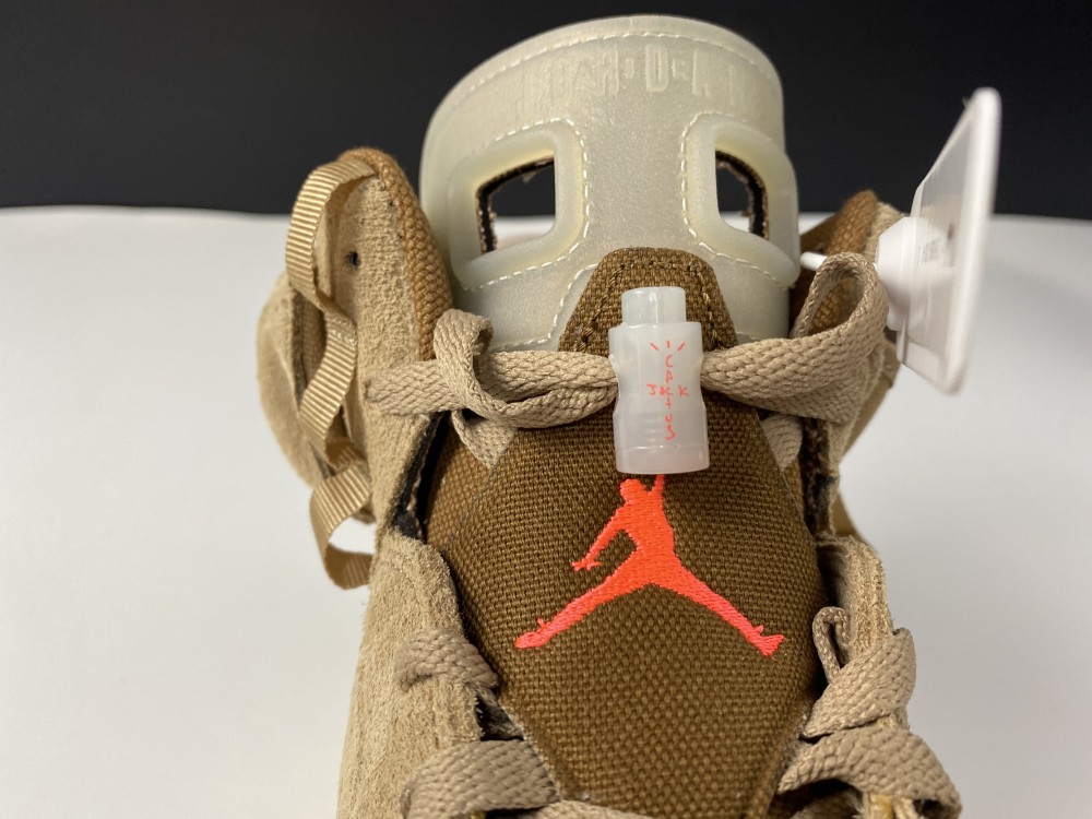 Travis Scott x Air Jordan 6 SP British Khaki / Bright Crimson-Sail