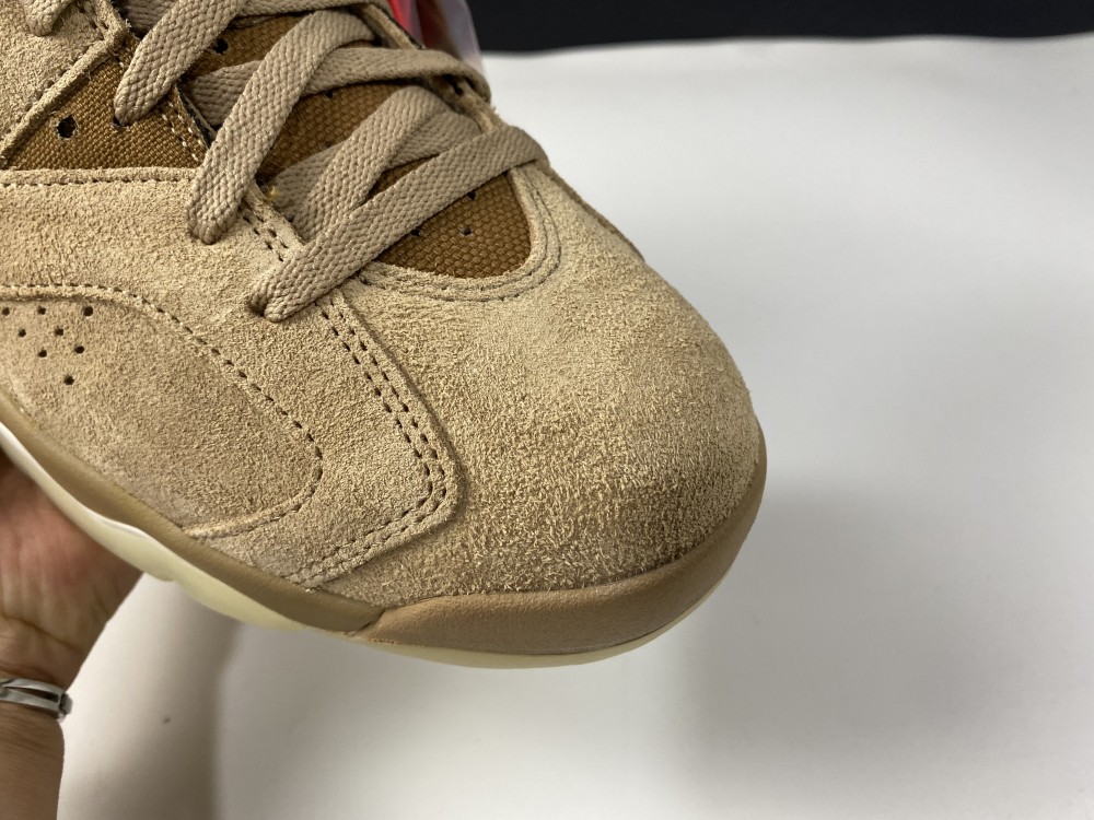 Travis Scott x Air Jordan 6 SP British Khaki / Bright Crimson-Sail