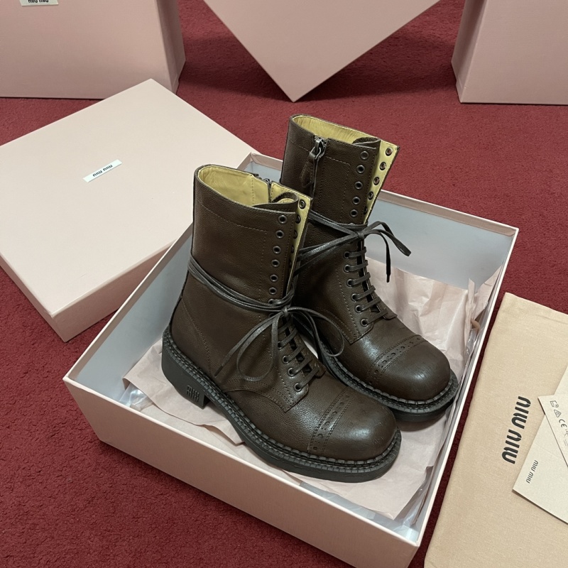 Miu Miu Ankle Boots Cacao