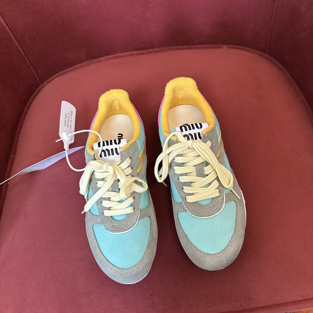 MIU MIU Gymnasium Technical Fabric Suede