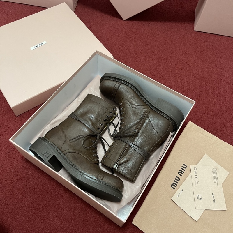 Miu Miu Ankle Boots Cacao