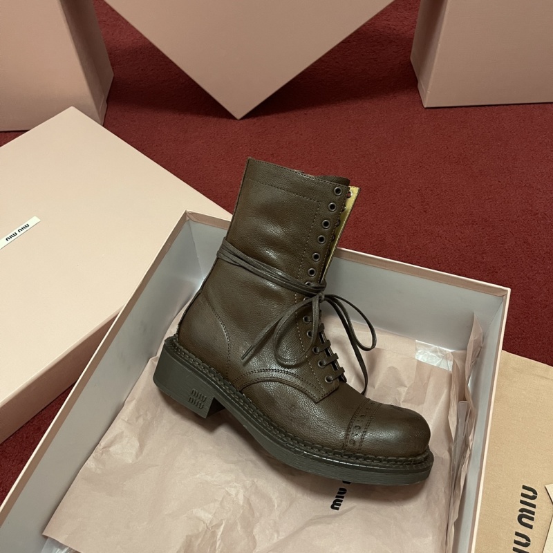Miu Miu Ankle Boots Cacao