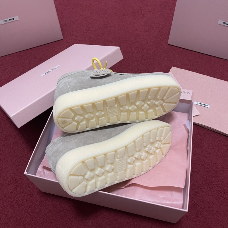 Miu Miu Platform Suede lace-up Boots