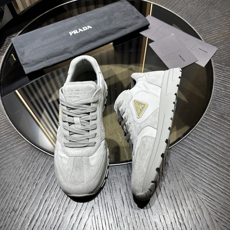 Prada suede and Re-Nylon sneakers