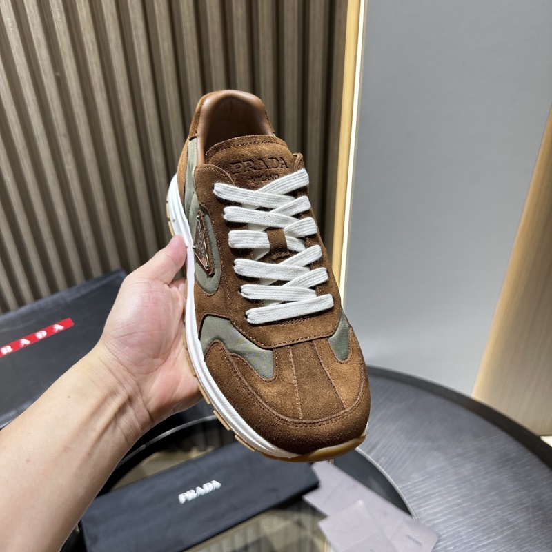 Prada suede-panelled low-top Sneakers