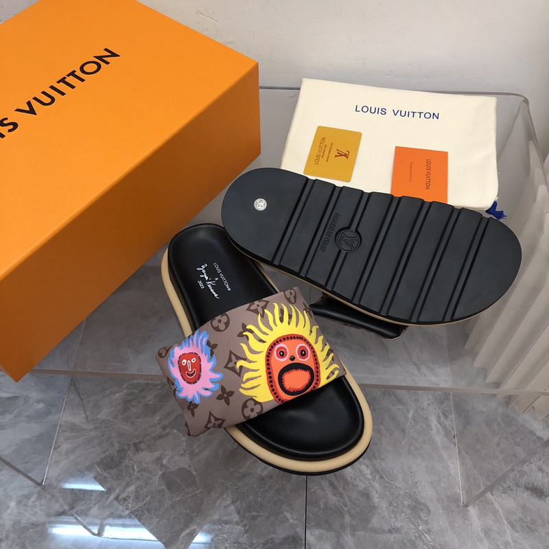 LV pool pillow comfort mule