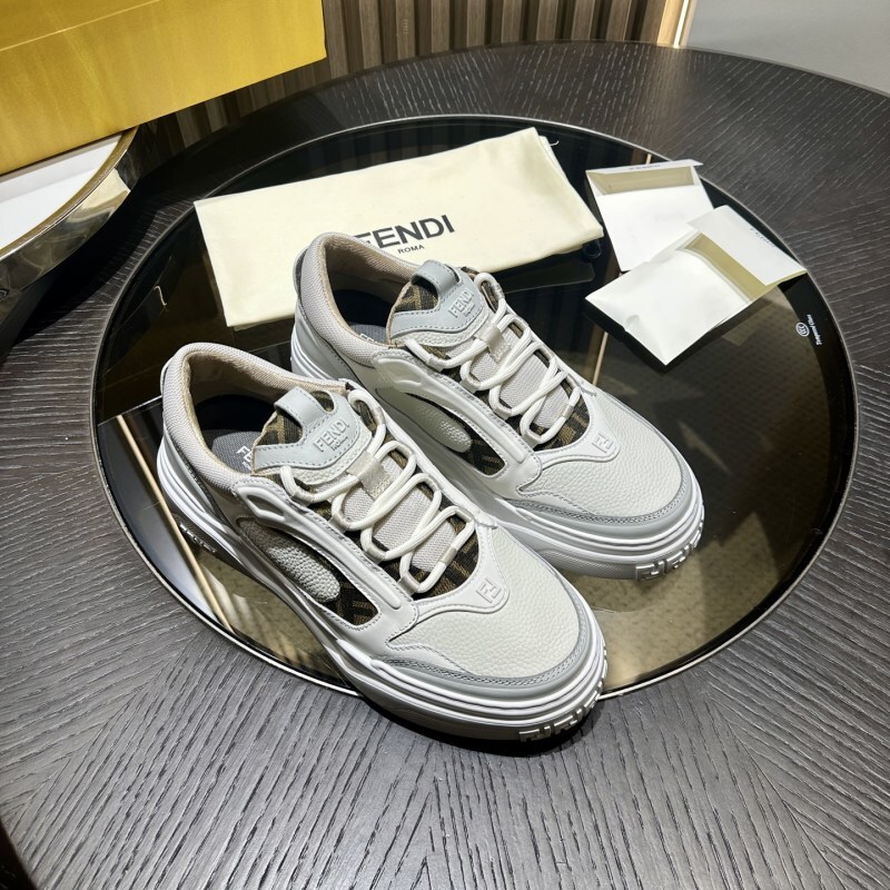 Fendi Force Low-Top Sneakers In White