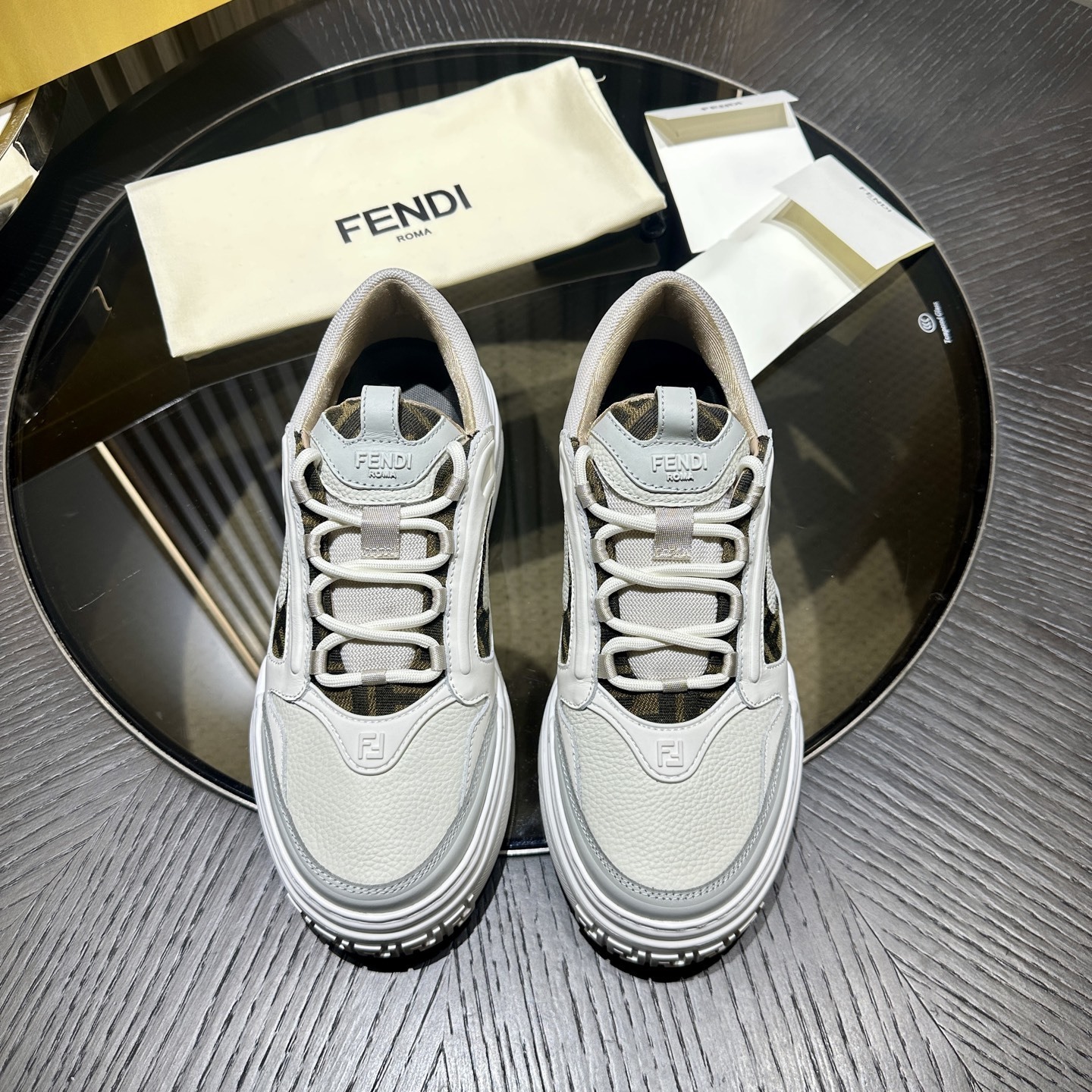 Fendi Force Low-Top Sneakers In White
