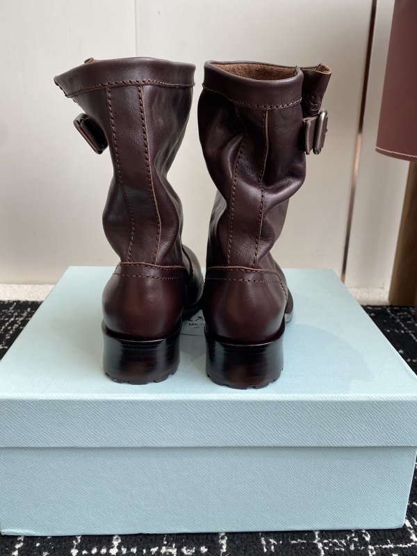 Prada Moto Leather Boots