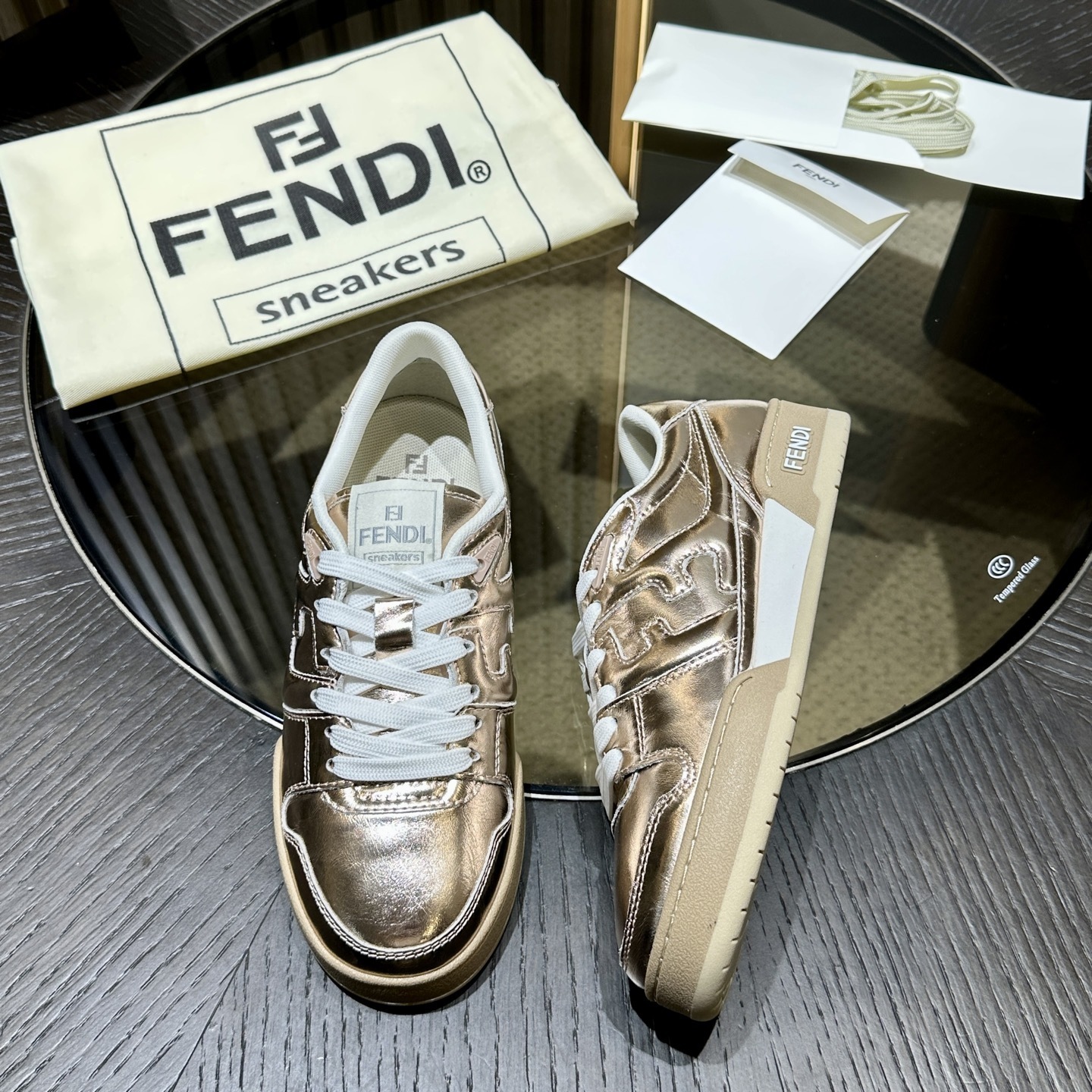 Fendi Match Leather Sneaker