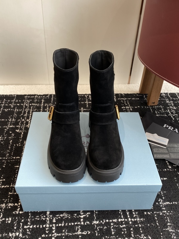 Prada Black Leather Boots