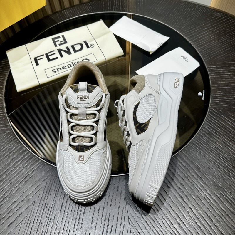 Fendi Force Sneakers  White