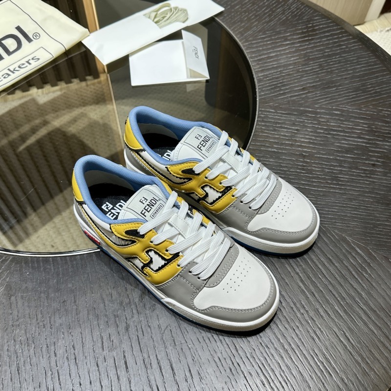 Fendi Multicolour Leather Low-Tops