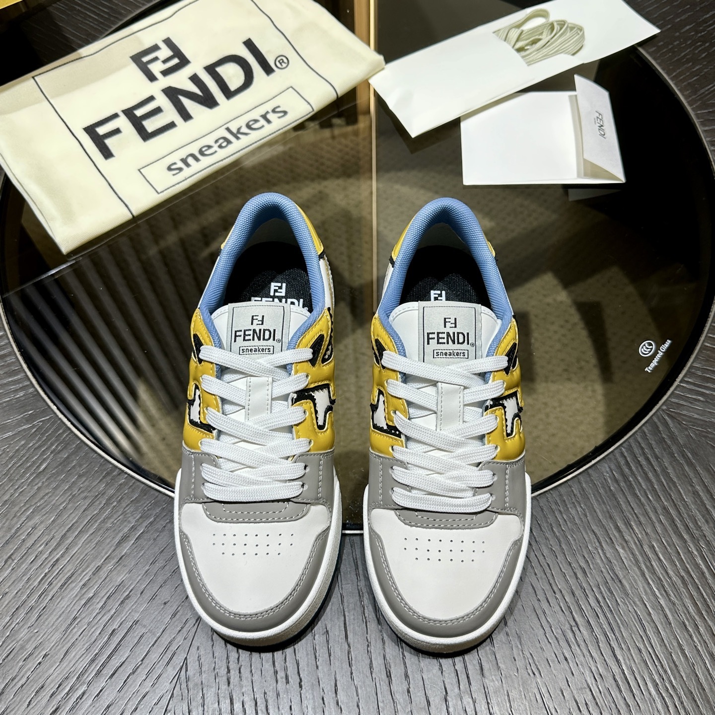 Fendi Multicolour Leather Low-Tops