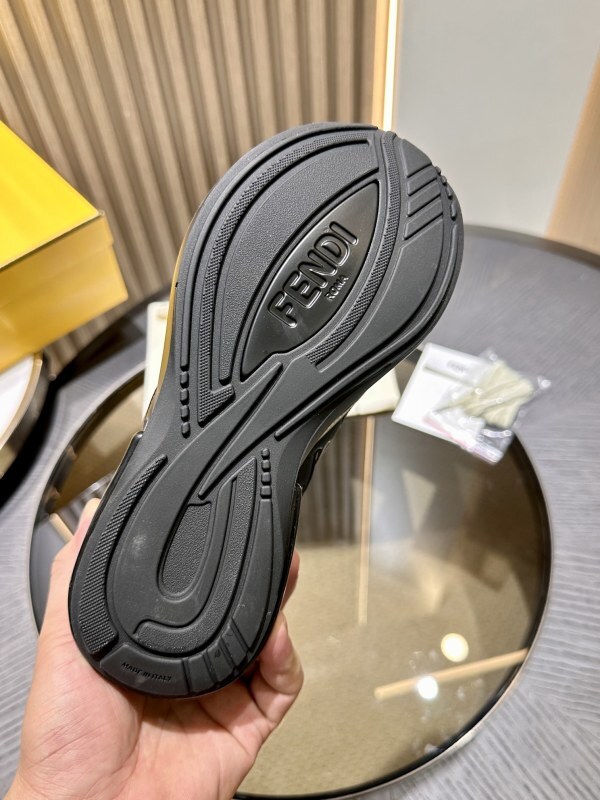 Fendi Sneakers Black & Silver First 1 Tech and Leather