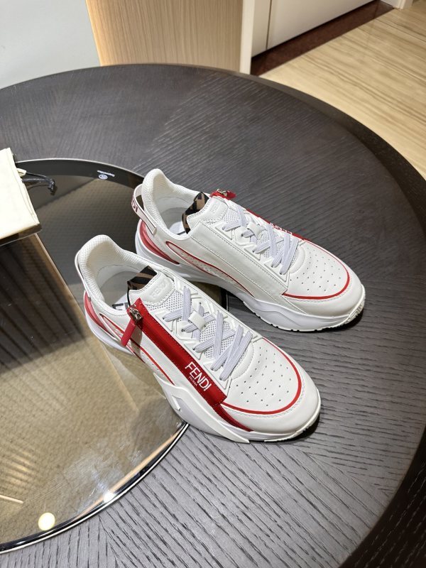Fendi Flow FF White Red Sneakers