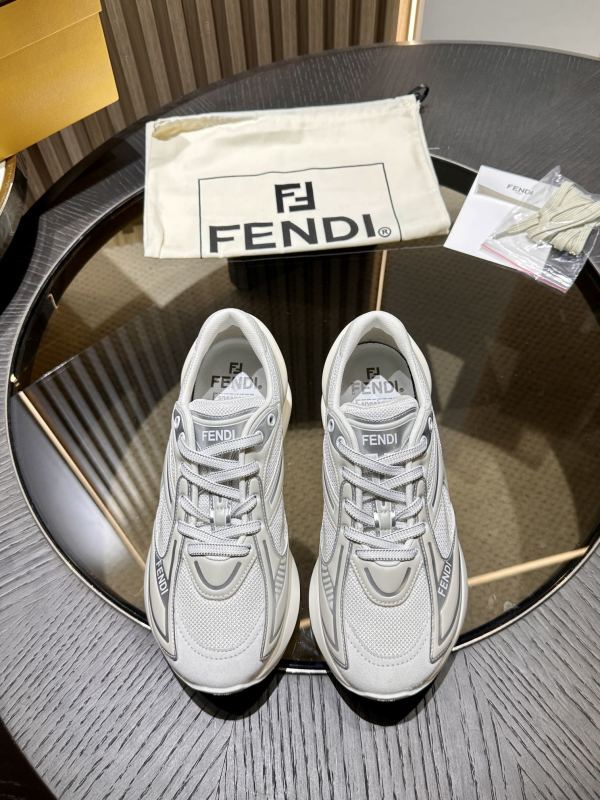 Fendi Women First 1 Gray Fabric Trainers