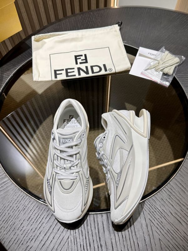 Fendi Women First 1 Gray Fabric Trainers