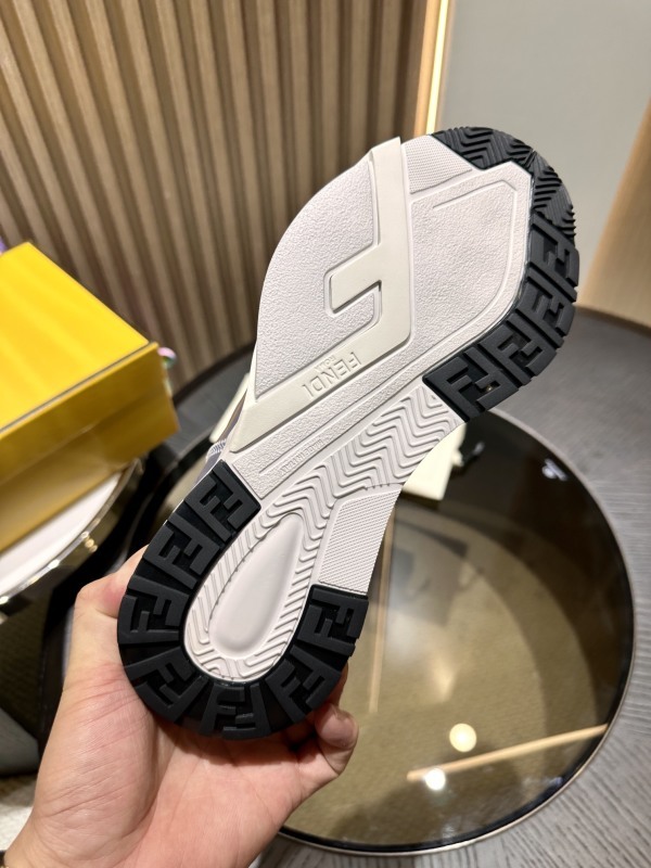 Fendi Flow Sneakers Transparent Upper Men Blue