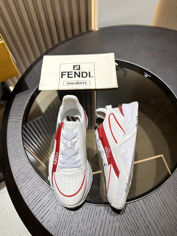 Fendi Flow FF White Red Sneakers