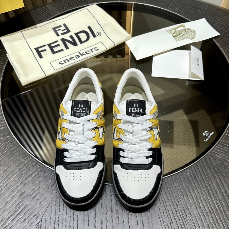 Fendi Multicolour Leather Low-Tops