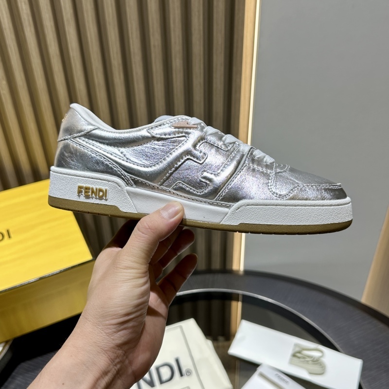 Fendi Match Gold Low Top Sneakers