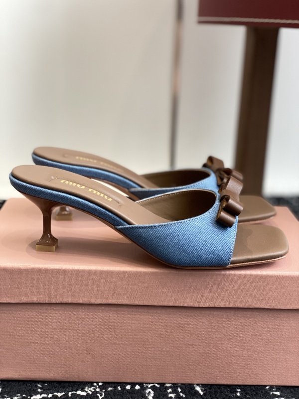 Miu Miu Bow Mules Sandals