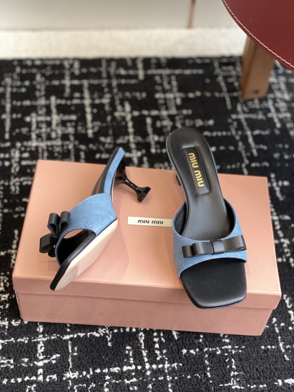 Miu Miu Bow Mules Sandals