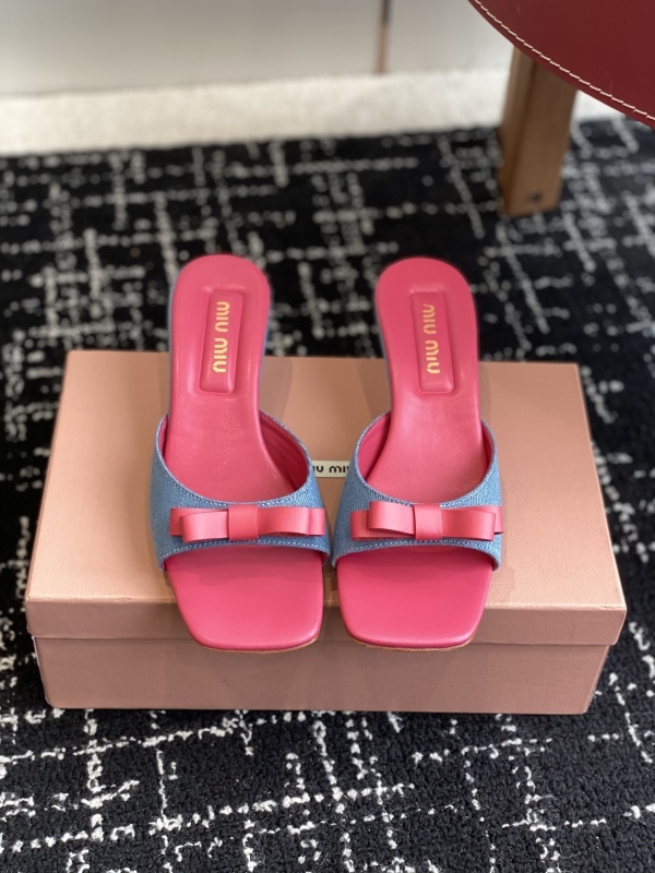 Miu Miu Bow Mules Sandals