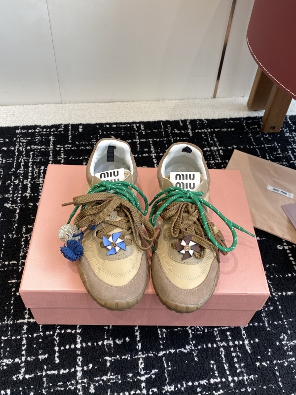 Miu Miu Canvas Suede Sneakers