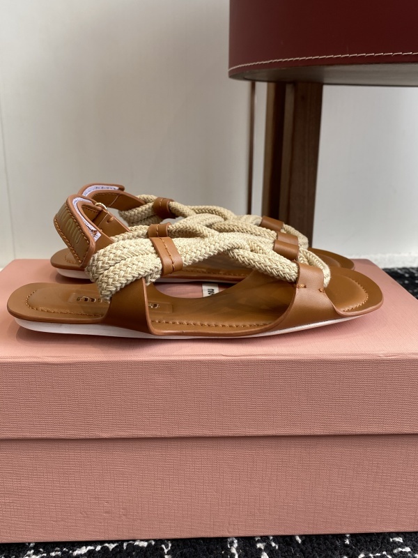 Miu Miu Open-toe Flat Sandals